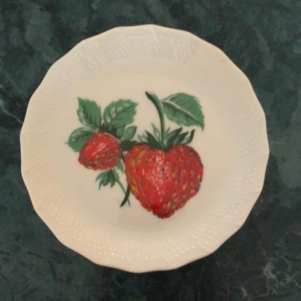 Limoges France strawberry plates. Set of 4
